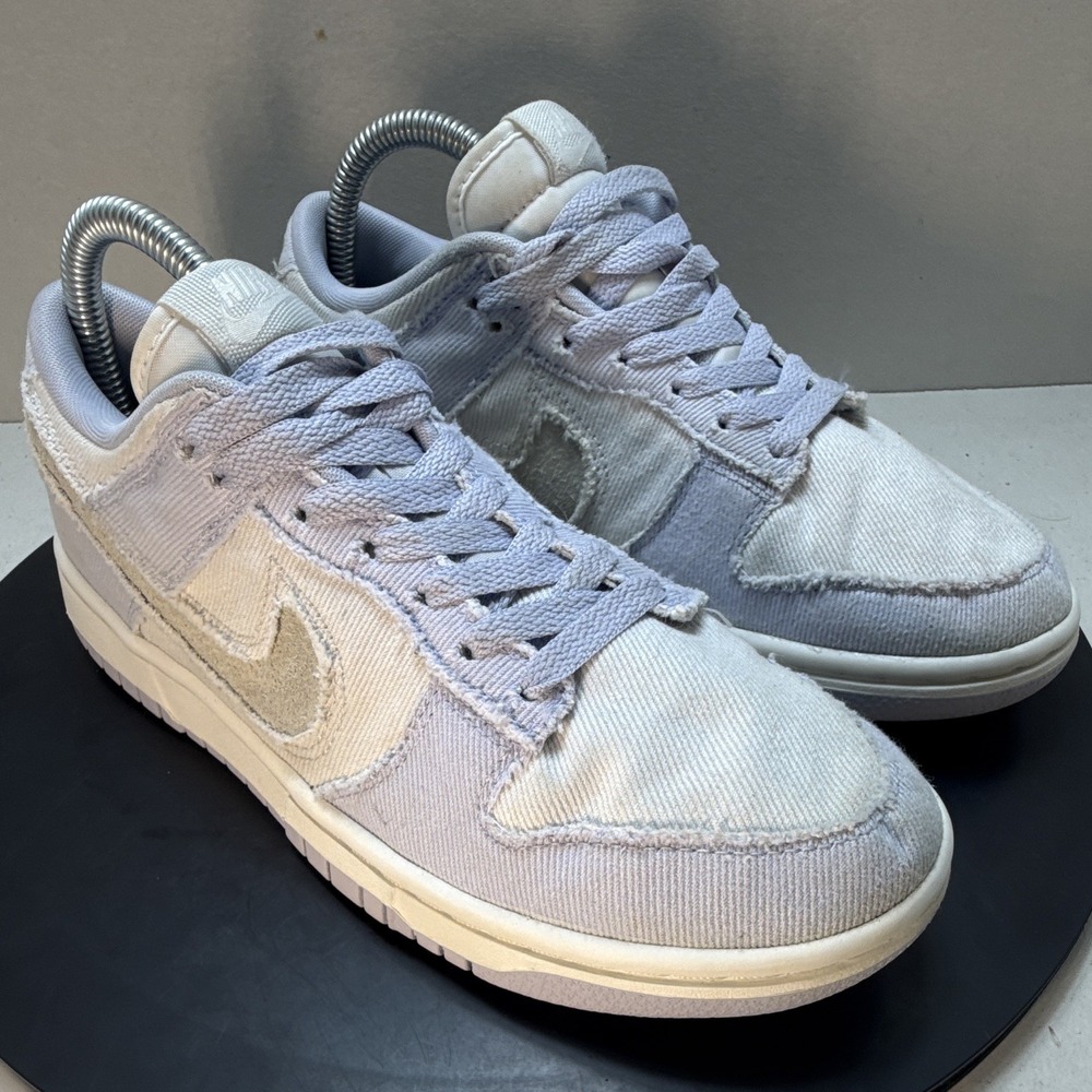 NIKE DUNK LOW WOMEN'S "GHOST DENIM" SIZE 8 VIOLET OFF WHITE CANVAS HF1985-001
